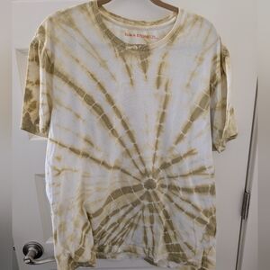 SUN + STONE Spiral Tie-Dye T-Shirt in Olive and White Size XXL